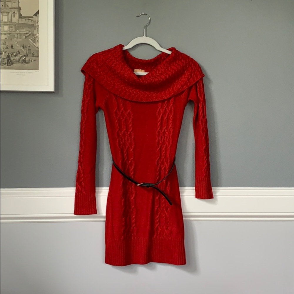 Knit sweater dress